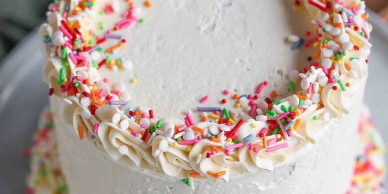 Classic Vanilla Birthday Cake