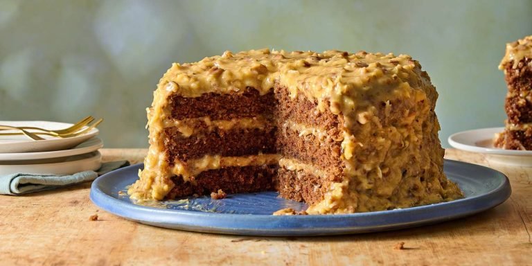 German Chocolate Cake with Coconut Pecan Frosting