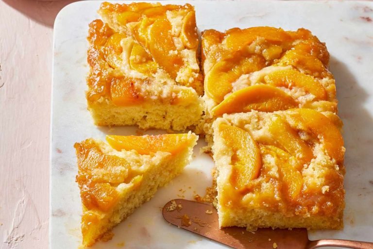 Peach Cake With Honey Glaze