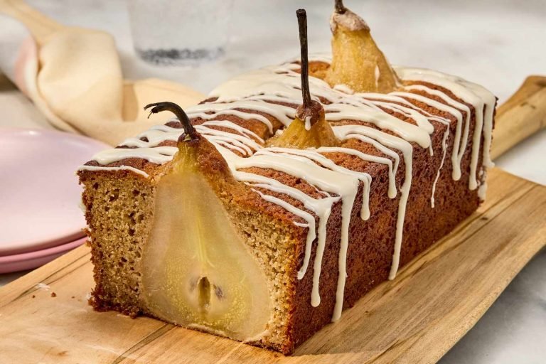 Pear Spice Cake with Maple Glaze
